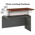 thumbnail image 3 of Series C Bow Front Sit to Stand L Shaped Desk Office Set in Hansen Cherry, 3 of 8