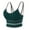 Green, variant on for Women Striped Print Ruched Sports Bras Padded Workout Tops Sling Bra Ladies Underwear