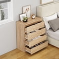thumbnail image 5 of 4 Drawer Dresser for Bedroom,31.5"W Modern Chest of Drawers with Hidden Handle,Wooden Closet Chests Organizer for Bedroom, Living Room,Natural, 5 of 8