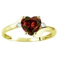 thumbnail image 2 of Original Star K� Heart Shape 6mm Genuine Garnet  bypass Ring, 2 of 9