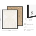 thumbnail image 3 of HAUS AND HUES Framed Mid Century Modern Wall Decor - Minimalistic Wall Art, Boho Framed Art, Modern Beige Wall Art, Southwestern Wall Decor, Framed Abstract Wall Art Set of 3 (Framed Black 11x14), 3 of 6