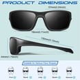 thumbnail image 6 of LINVO Men’s Sports Polarized Sunglasses, Wrap-Around Sun Glasses for Cycling, Fishing, Hiking & Driving, UV400 Protection, 6 of 7