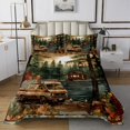 thumbnail image 2 of Camper Bedspread Set, Rv Camper Accessories for Travel Trailers Coverlet Set, Cartoon Camper Decor Rustic Cabin Lodge Quilt Set | Camping Car In Nature Scenery Bed Set Twin with 1 Pillowcase, 2 of 3