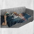 thumbnail image 6 of Hello Sunshine Soft Flannel Fleece Blanket, Dreamy Tropical Beach with Abstract Sunset and Palm Trees Summertime Romance, Cozy Plush for Indoor and Outdoor Use, 50" x 70", Multicolor, by Ambesonne, 6 of 6