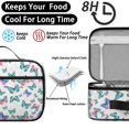 thumbnail image 4 of Butterfly and Rose Blue Pattern Teens Insulated Bento School Lunch Bag, 12 Can Capacity, for Work, Picnic or Travel, 10.6x7.7x4.3 Inches, 4 of 5