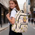 thumbnail image 3 of Yspwyqan Backpack for School, 17 Inch Lightweight 600D Polyester Kids Backpack, Multi-Pocket Fits 15.6 Laptop, Cute Bee Daisy Daypack for Elementary Middle Hiking, 3 of 7