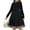 Black, variant on Sequins Patchowork Mesh Dress for Girls Long Sleeved Kids Children Casual Knee-length Dress for 5-14 Years