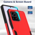 thumbnail image 5 of for Motorola Edge Plus 2023 Case: Dual Layer Protective Heavy Duty Cell Phone Cover Shockproof Rugged with Screen Protector - Military Protection Bumper Tough - Motorola Moto Edge+ Plus 2023, Red, 5 of 15
