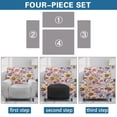 thumbnail image 5 of Yuyamidu Boho Reclining Chair Covers 4 Pieces Floral Print Recliner Covers That Stay in Place Non Slip Lazyboy Cover for Recliner Chair Washable Furniture Protector, 5 of 8