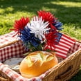 thumbnail image 5 of Patriotic Red White Blue Artificial Flower Bouquet 13.4" Floral Arrangement Indoor Outdoor Home Garden Porch Decor for 4th of July Memorial Day & Veterans Day, 5 of 7