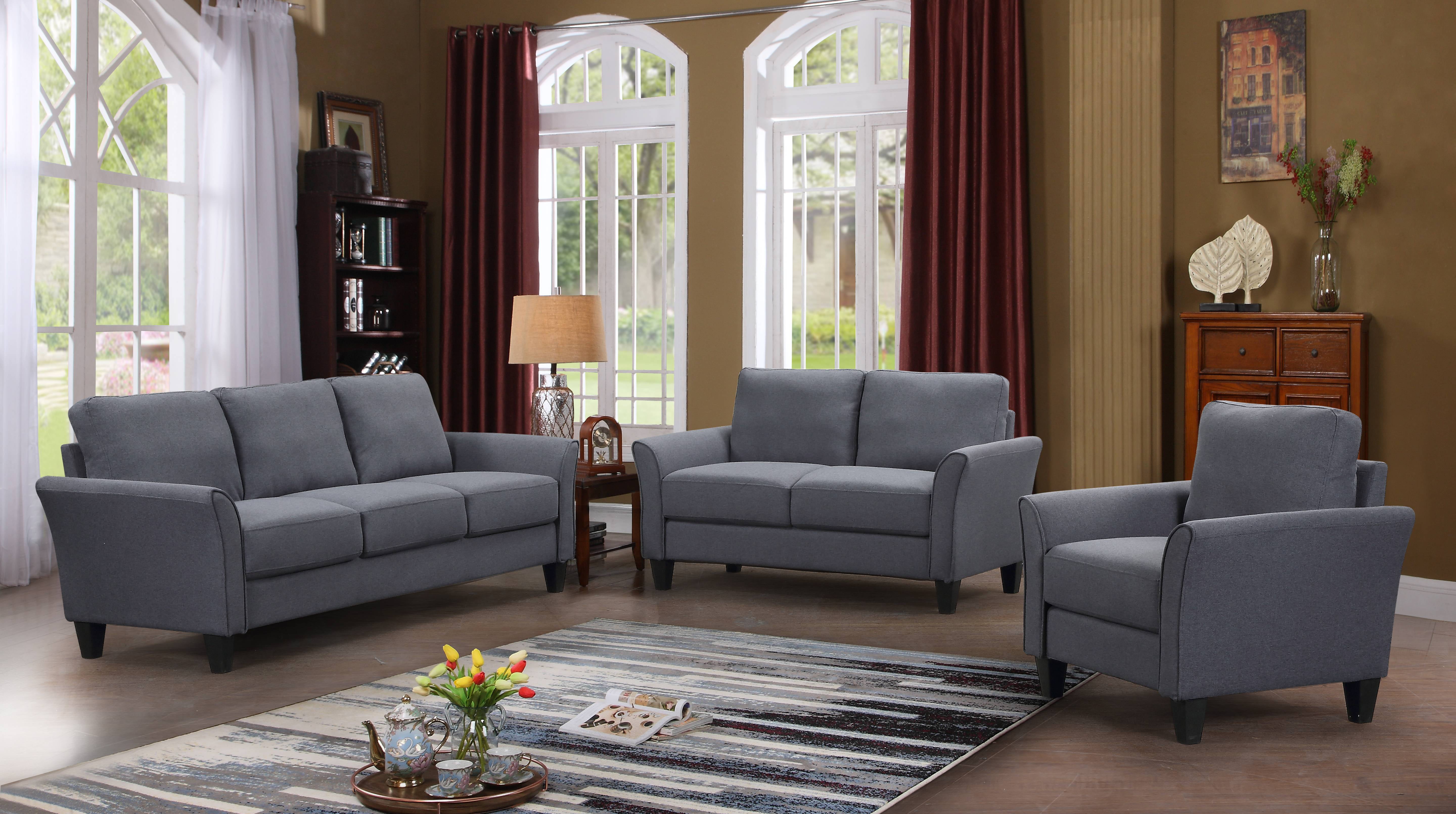 3 Piece Sectional Couch Living Room Furniture Sofa With Removable