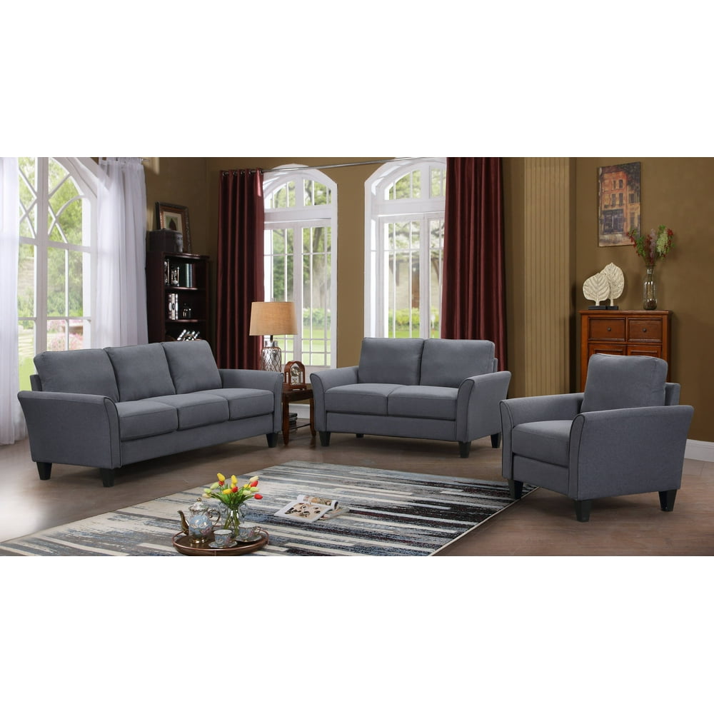 3 Piece Sectional Couch For Home Urhomepro Grey Sectional Sofas Set