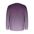 thumbnail image 4 of successthop Womens V Neck Shirts Long Sleeve Tunic Tops Button Pullover T Shirts Print Casual Clothes Purple 2XL, 4 of 7