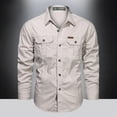 thumbnail image 3 of 2023 Cargo Shirt Men Long Sleeve Casual Cotton Shirts High Quality Camisa Militar Overshirt Brand Clothing Black Blouses 5XL, 3 of 6