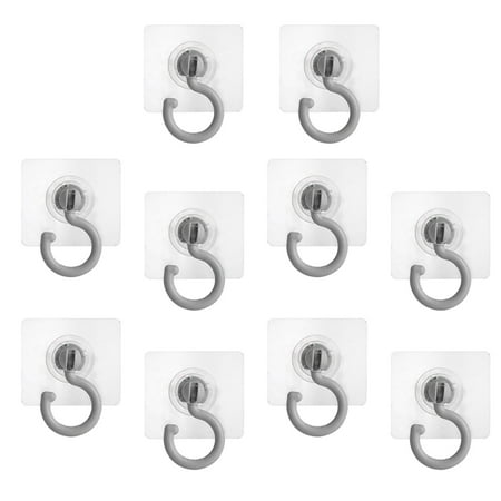 

10pcs Rotating Hook Self-adhesive Hook Ceiling Hooks Multi-functional Sticky Coat Hook