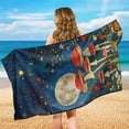 thumbnail image 7 of FOR U DESIGNS Galaxy Moon Mushroom Daisy Print Car Seat Cover Universal Front Seat Protector for Sedans, Quick-Dry & Soft Microfiber Athletic Running Towel Multi-Purpose Yoga Mat, Beach Towel, 7 of 7