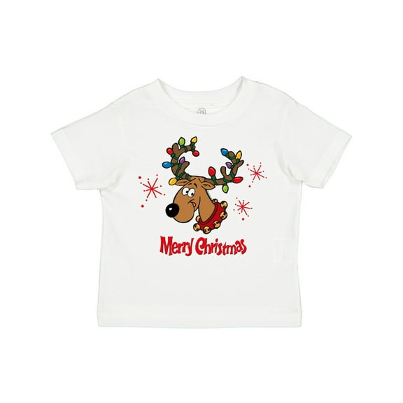 Inktastic Merry Christmas Reindeer Boys or Girls Toddler T-Shirt