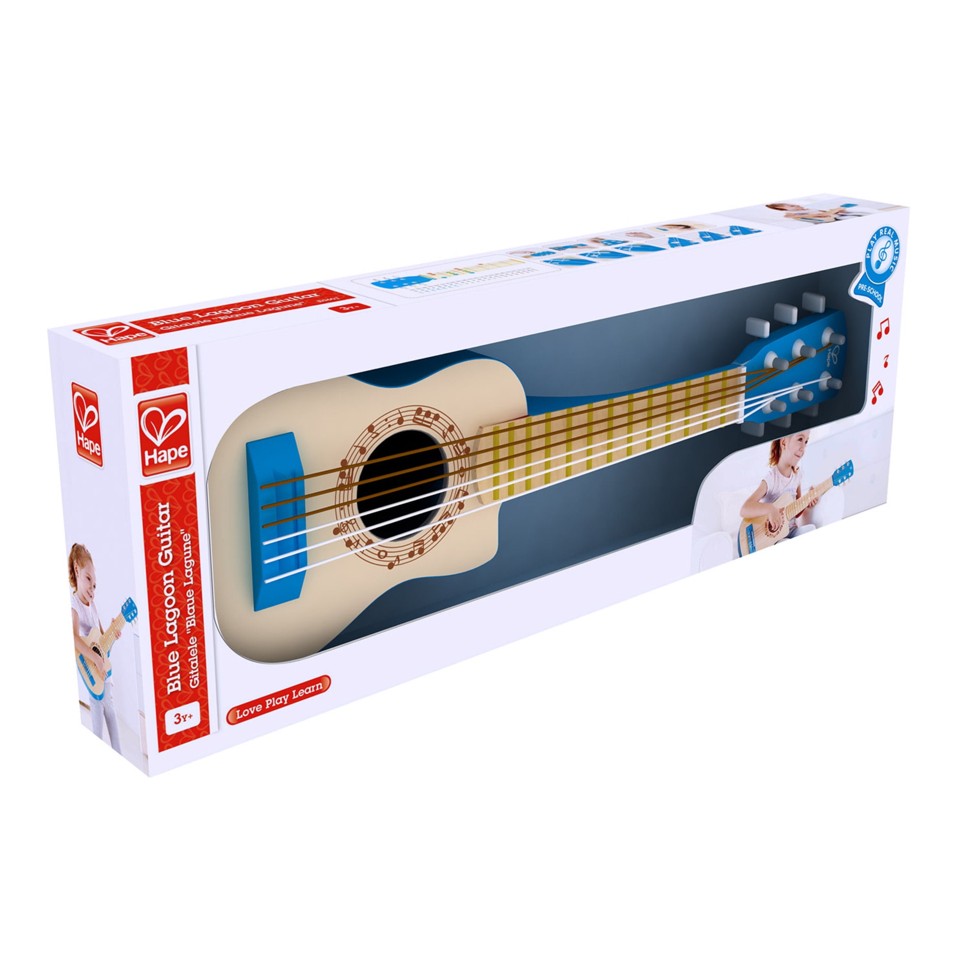 Hape First 26" Musical Guitar in Blue Lagoon, Preschool & Toddler
