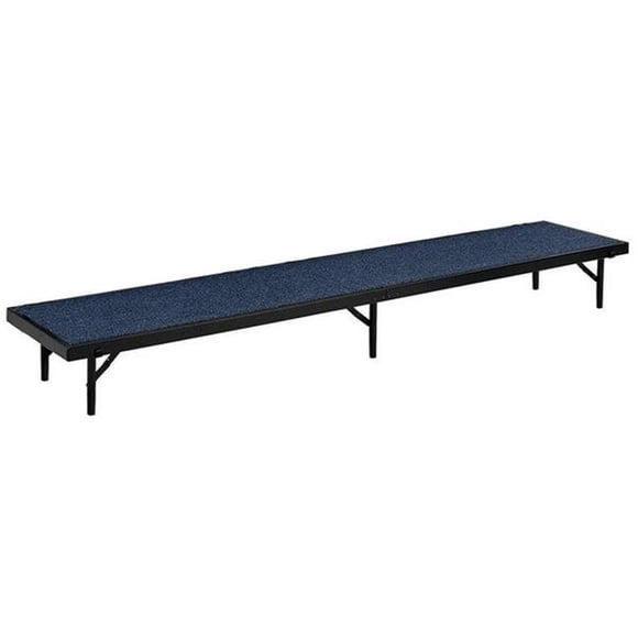 National Public Seating RS24C-04 18 x 96 x 24 in. Straight Standing Choral Riser, Blue Carpet