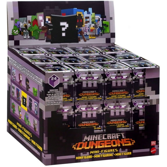 Mattel Minecraft Dungeons Battle Series 24 Mystery Box Action Figures, 36 Packs