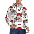thumbnail image 2 of Salouo Rabbit And Hedgehog Pattern Men's Fall Hoodie Sweatshirt,Sport Hoodie with Pockets for Men Pullover Casual Hooded Sweatshirt-Large, 2 of 7