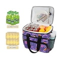 thumbnail image 2 of FORMRS Insulated Cooler Bag 24 Cans Capacity Soft Leakproof Lunch Box with Side Pockets, Purple Wildflowers Pattern, 2 of 7