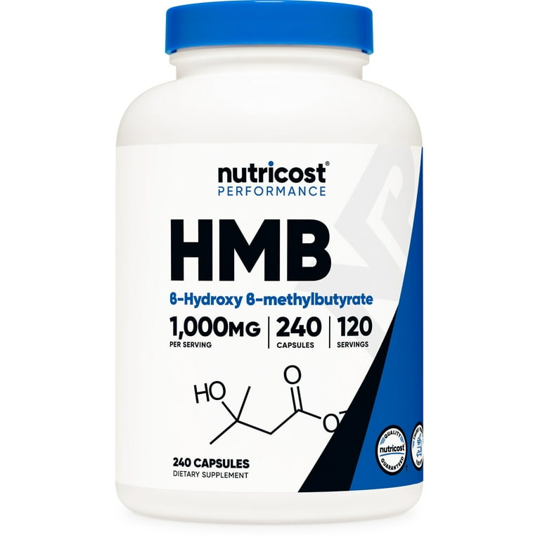 Nutricost HMB (Beta-Hydroxy Beta-Methylbutyric) Supplement 1000mg, 240  Capsules - Walmart.com