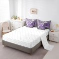 thumbnail image 5 of jejeloiu Kawaii Daisy Flower 7-Piece Twin Bedding Sets,Rustic Farmhouse Cabin Bedding Comforter Set,Purple White Gray Sheet Sets For Men Women,Ultra Soft Home Decor Reversible, 5 of 8