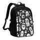 thumbnail image 1 of Balery Black White Spooky Ghosts Mochila con carga USB para hombre y mujer - Mochila impermeable y antirrobo para laptop con puerto USB para viajes, trabajo, 1 of 7