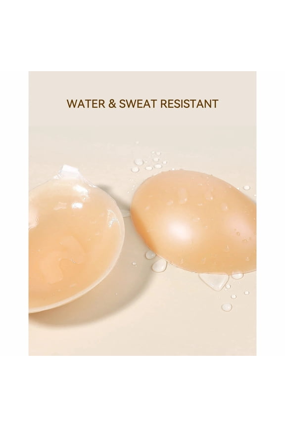 D Cup Adhesive Bra, Strapless Sticky Bras, Invisible Push up Silicone Bra D Cup for Backless Dress with Nipple Covers