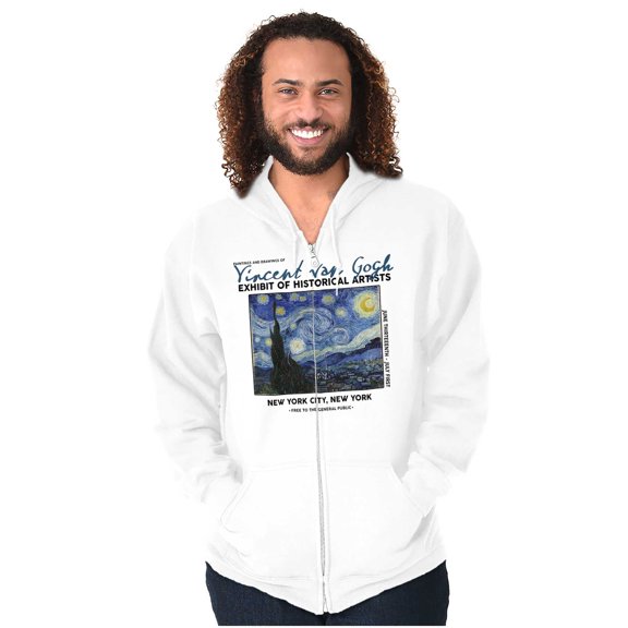 Vincent Van Gogh Museum Starry Night Zip Up Hoodie Men's Women's Brisco Brands S