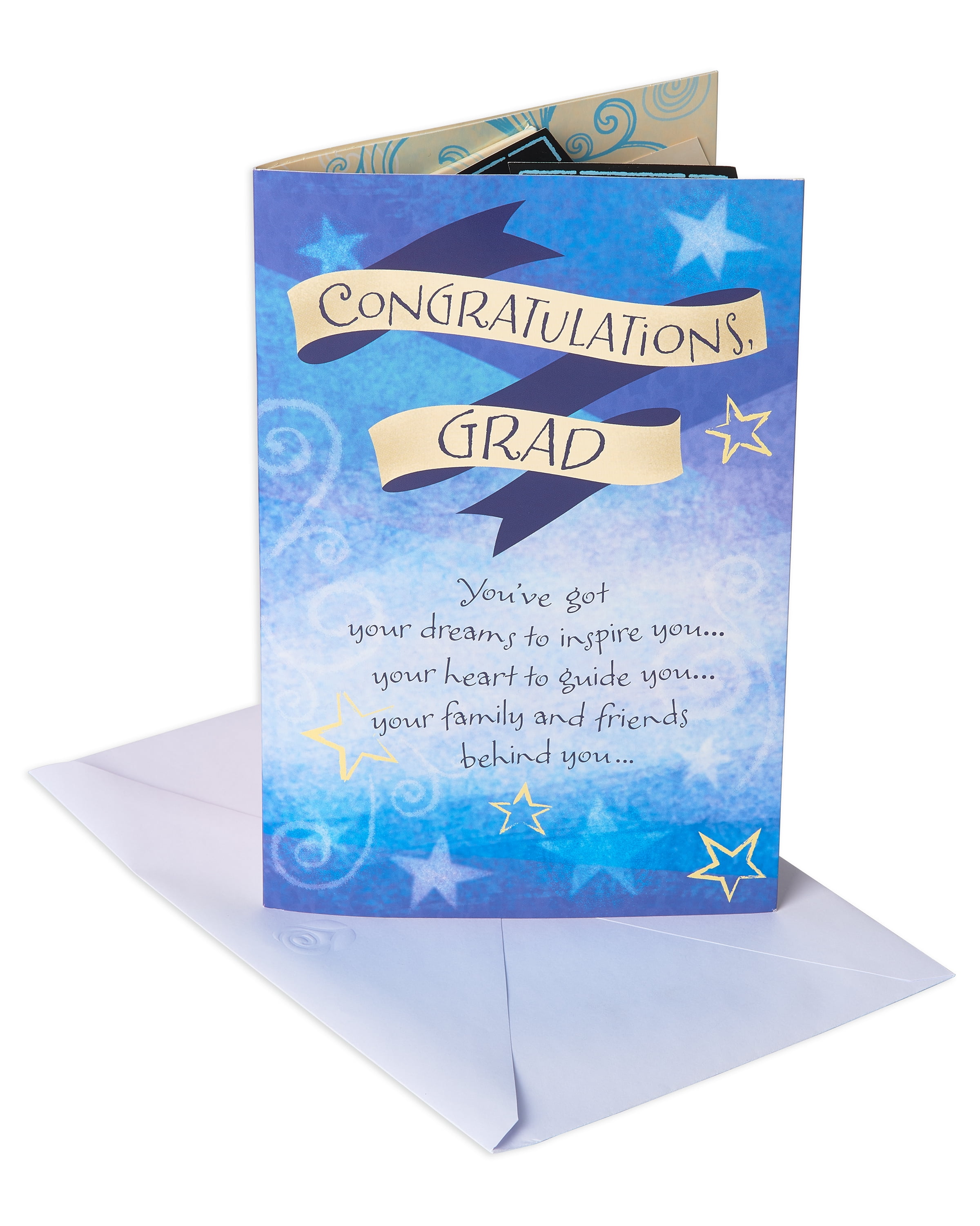 Details about   Graduation Day Greeting Card Congrats Deluxe Tipped Insert Metallic Letter W 