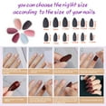 thumbnail image 2 of 12 juegos de uñas postizas de almendra mediana, uñas postizas de almendra mediana mate, cubierta completa para Nail Art DIY, 2 of 5