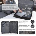 thumbnail image 5 of New York Xpress Luggage Sets 2 Piece Hardside Expandable Suitcase with Spinner Wheels, 20" Carry-on & 25" Medium Checked Luggage, Black, La13601, 5 of 8