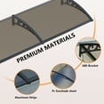 thumbnail image 5 of GUANSU 60x60-160'' Polycarbonate Awning - UPF 50+, UV/Rain Protection for Door/Window/Patio, 5 of 7