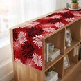 thumbnail image 6 of Botanical Chrysanthemum Burlap Cotton Table Runner 13x36 Inches Short, Abstract Spring Floral Red Black Farmhouse Table Runners, Outdoor Dining Tablecloths Decor for Baby Shower/Party/Wedding, 6 of 8