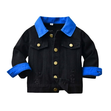 

Lovskoo 6M-7Y Kids Toddler Boys Girls Denim Shirt Long Sleeve Button Down Jacket Fall Shirt Coat Outwear Blue