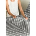 thumbnail image 5 of CGK Linens 3-Piece Hotel Luxury Striped Sheet Set - Twin Size Stripe Pattern Bed Sheets, Grey Stripes 3, 5 of 7