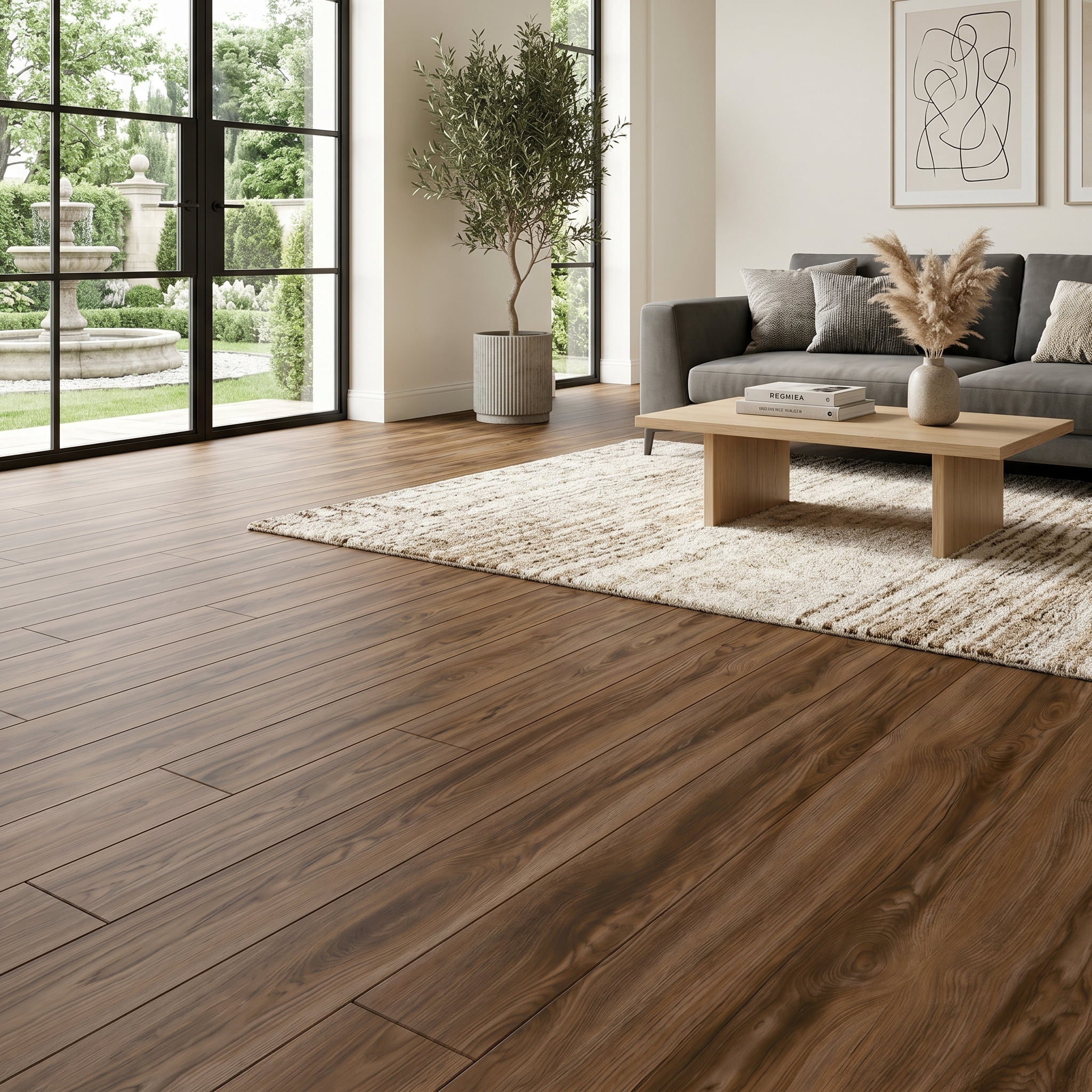 PVC Peel and Stick Flooring, 36"x6" Planks, 60 Pieces, Waterproof, Scratch Resistant, DIY Installation