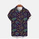 thumbnail image 4 of Mens Casual Botón Arriba Camisas Manga Corta Cuello Cubano Vintage Impresión Estilo 1950S Tela Elástica de Cuatro Lados para la Fiesta de Vacaciones en la Playa, 4 of 8