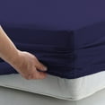 thumbnail image 2 of Smyrna King/California King Size Bamboo Derived Rayon Sheets Set, Deep Pockets, Softer Than Cotton, Luxury Sheet Set, Moisture Wicking, No Fading, High Quality, King/California King Size, Navy Blue, 2 of 5