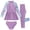PurpleA, variant on QNANSPI Girls 3 Piece Swimsuit, Beach Swimwear for Kids, 6-13 Years Youth Girls Printed Long Sleeve Pants 3 Piece Swimsuit Set for Beach Pool Vacation