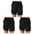 thumbnail image 1 of Jumpingount Pantalones cargo Pantalones cortos de bolsillo Cintura suelta Pantalones de verano Ropa de calle informal Moda para deportes de playa Type1 NO1, 1 of 6