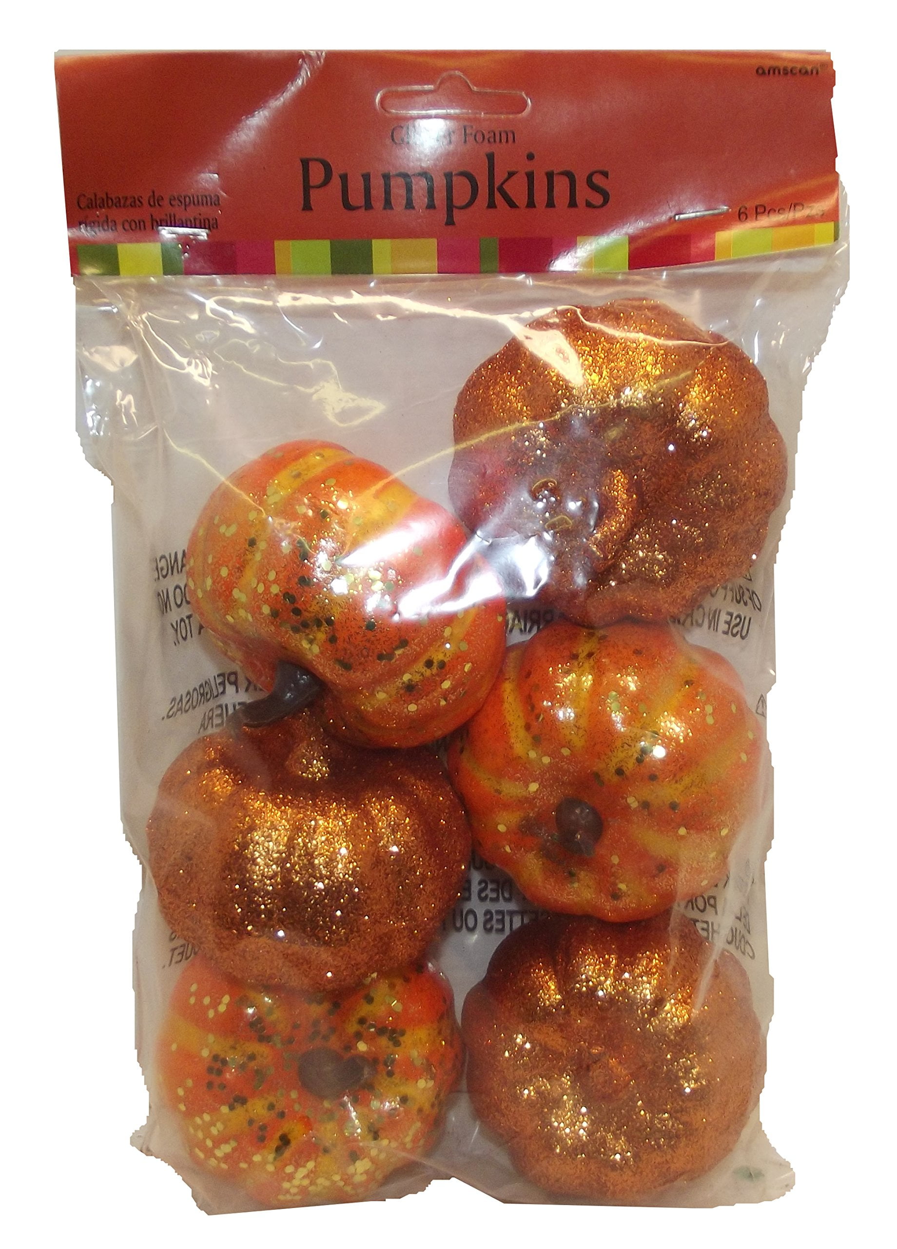 GLITTER FOAM PUMPKINS