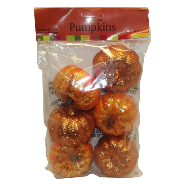 GLITTER FOAM PUMPKINS