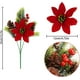 thumbnail image 3 of pstuiky Ramo navideño artificial con flores verdes, bayas rojas y agujas de cerezo. Decoración festiva para el hogar., 3 of 6