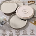 thumbnail image 2 of Vesteel Dinner Plates Set of 6, 10.2inch Ceramic Stoneware Sets for Home Restaurant, Large Dinnerware for Serving Steak, Pizza, Dishwasher & Microwave Safe, 2 of 8