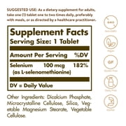 Selenium Yeast Free 100 mcg - 100 Tablets