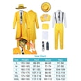 thumbnail image 3 of Película La Máscara Cos Jim Carrey Disfraz de Cosplay Trajes Ropa Amarilla Máscara Trajes Fiesta de Carnaval de Halloween Traje Para Hombres Juego de Roles, 3 of 5