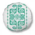 thumbnail image 1 of Coussin Rond Biologie Verte Poisson Décoration Maison, 1 of 3
